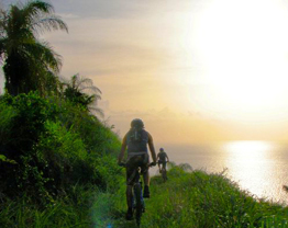 Mountain bike sunset